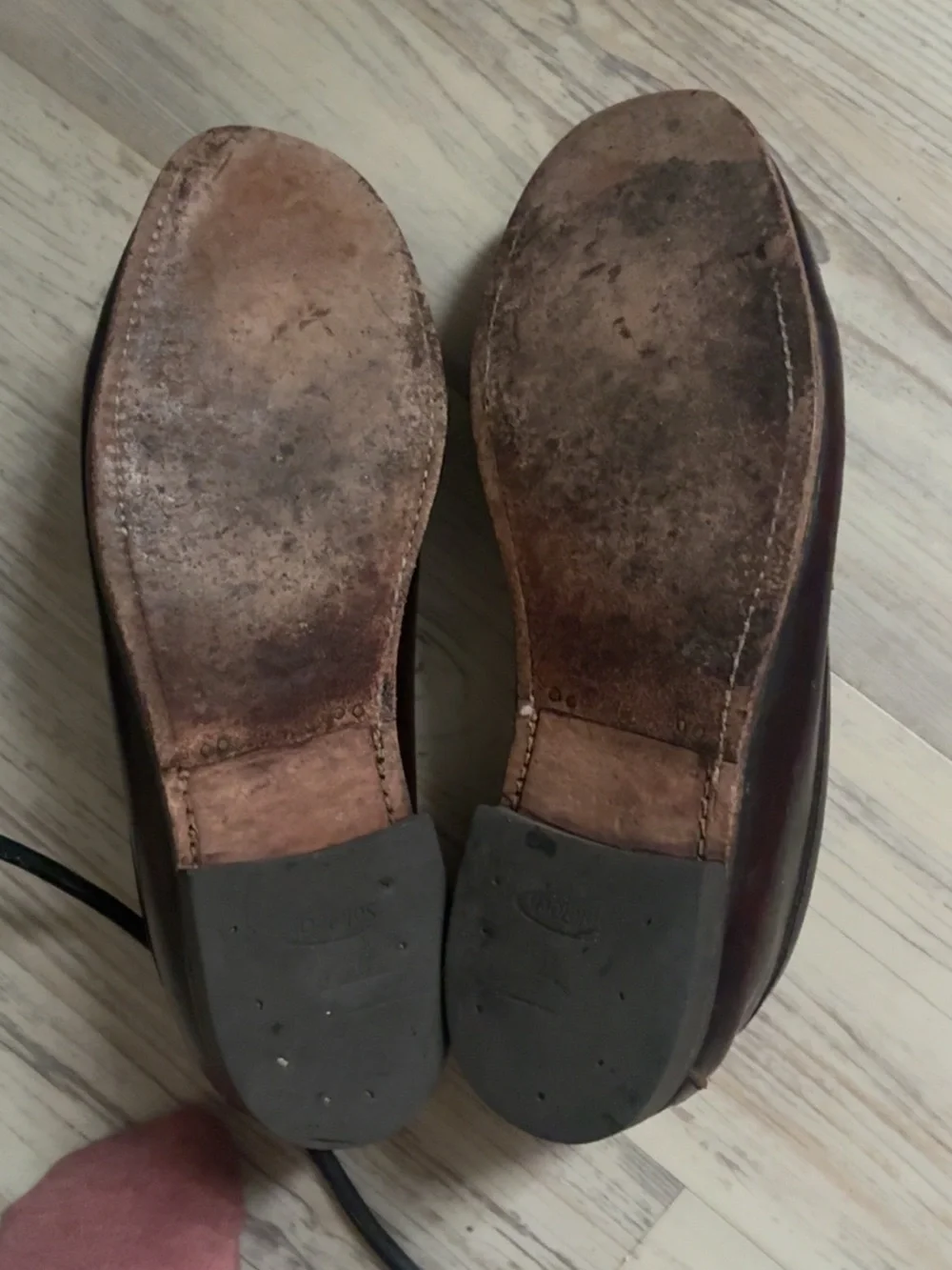 Men's Leather Penny Loafers in Burgundy